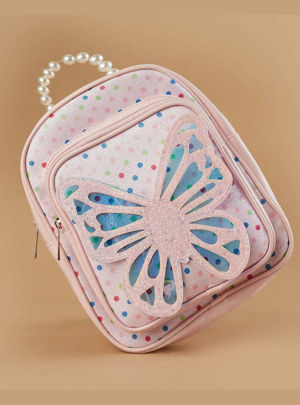GINGER Shimmery Butterfly Backpack