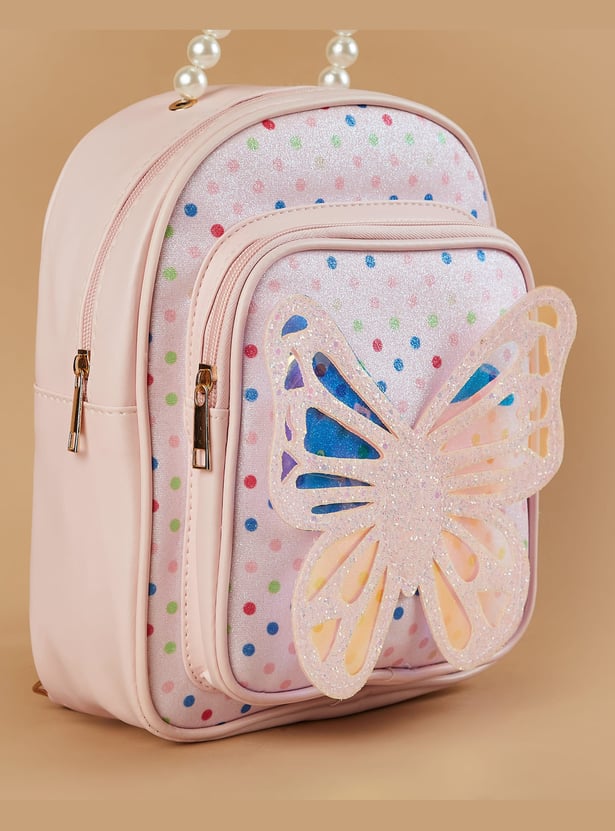 GINGER Shimmery Butterfly Backpack