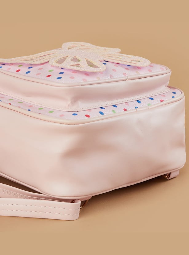 GINGER Shimmery Butterfly Backpack
