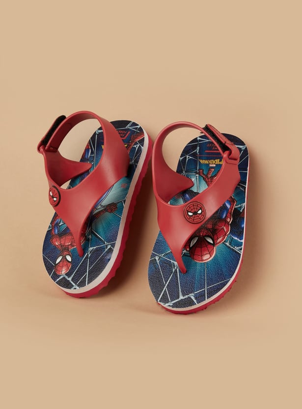 FAME FOREVER Boys Spiderman Thong Strap Flip-Flops