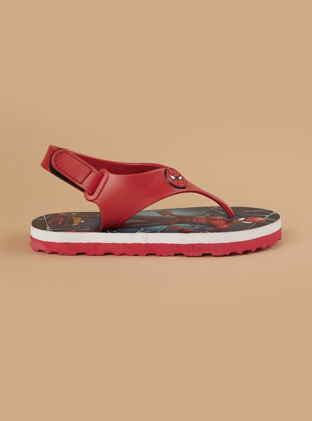 FAME FOREVER Boys Spiderman Thong Strap Flip-Flops