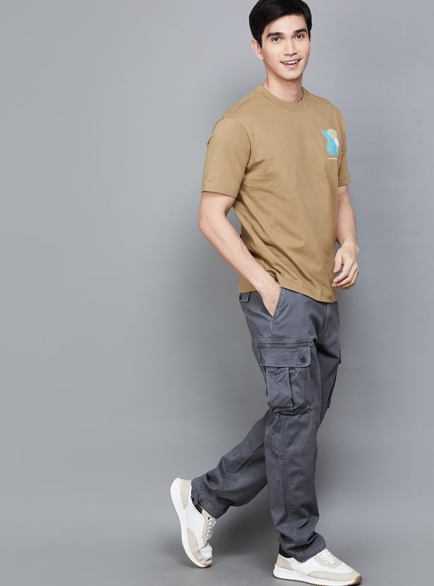 AMERICAN EAGLE Solid Regular Fit Cargos