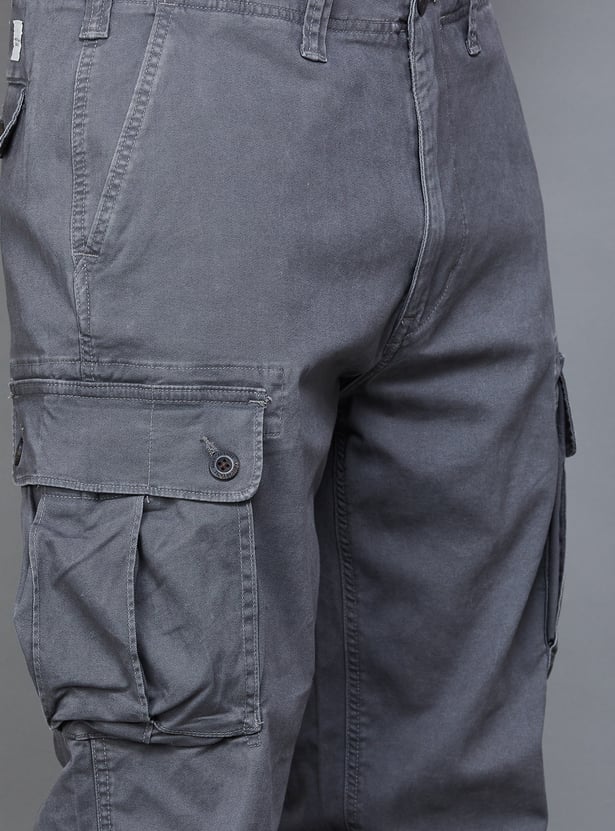 AMERICAN EAGLE Solid Regular Fit Cargos