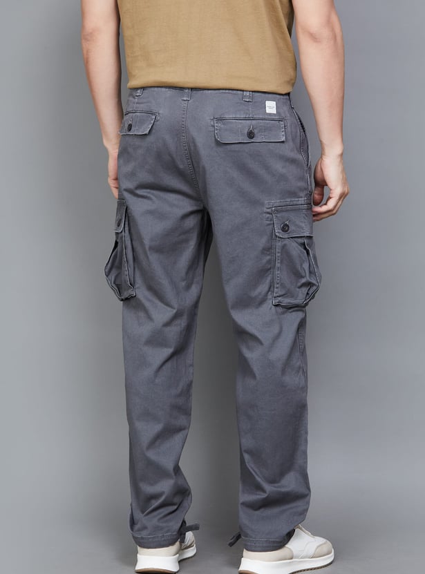 AMERICAN EAGLE Solid Regular Fit Cargos