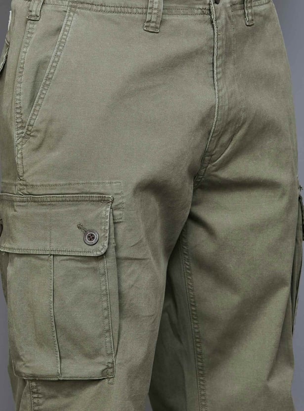 AMERICAN EAGLE Solid Regular Fit Cargos