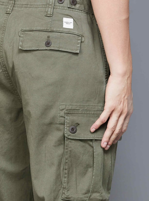 AMERICAN EAGLE Solid Regular Fit Cargos
