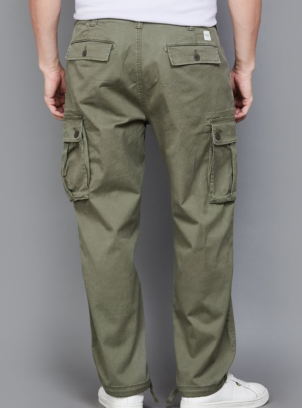 AMERICAN EAGLE Solid Regular Fit Cargos