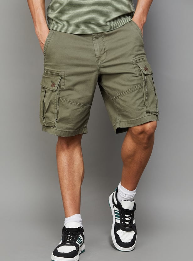 AMERICAN EAGLE Solid Cargo Shorts