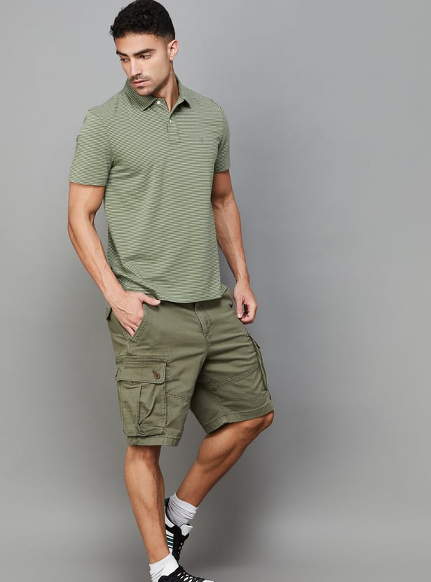 AMERICAN EAGLE Solid Cargo Shorts
