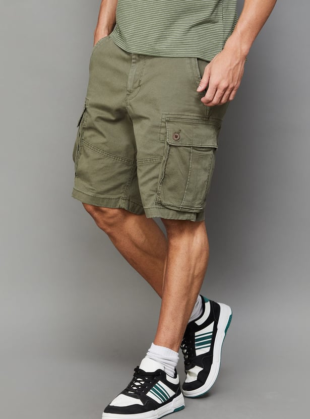 AMERICAN EAGLE Solid Cargo Shorts