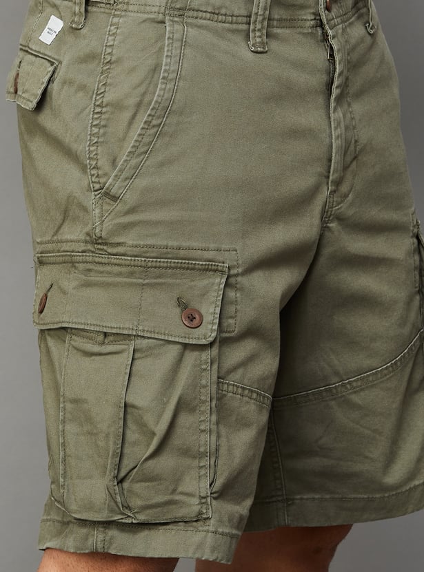 AMERICAN EAGLE Solid Cargo Shorts