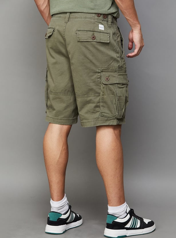AMERICAN EAGLE Solid Cargo Shorts