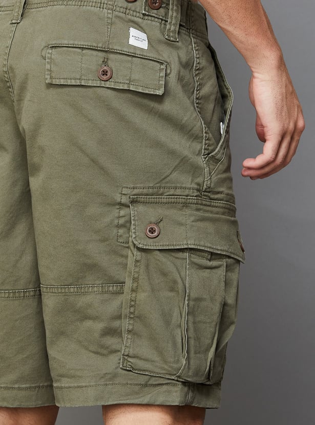 AMERICAN EAGLE Solid Cargo Shorts