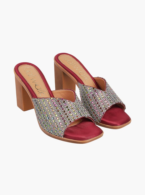 Buy CATWALK Embellished Block Heels from Catwalk at just INR 3495.0