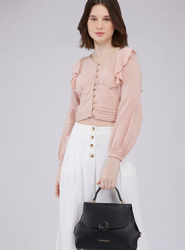 CAPRESE Solid Satchel Bag