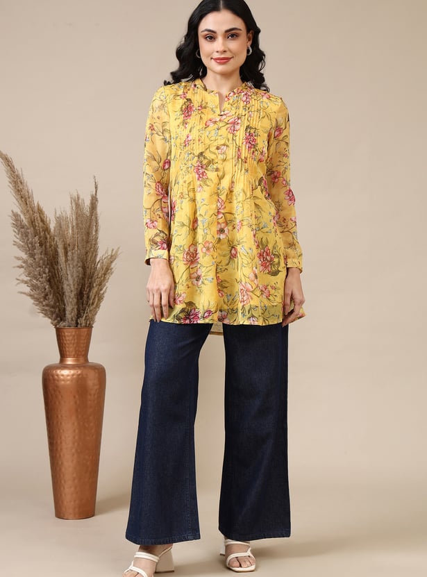 AURELIA Floral Print A-line Kurti