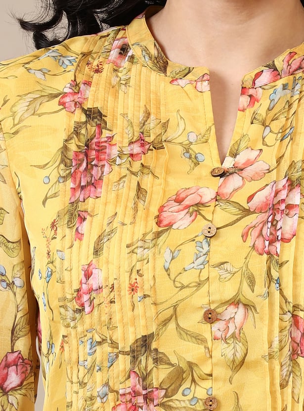 AURELIA Floral Print A-line Kurti