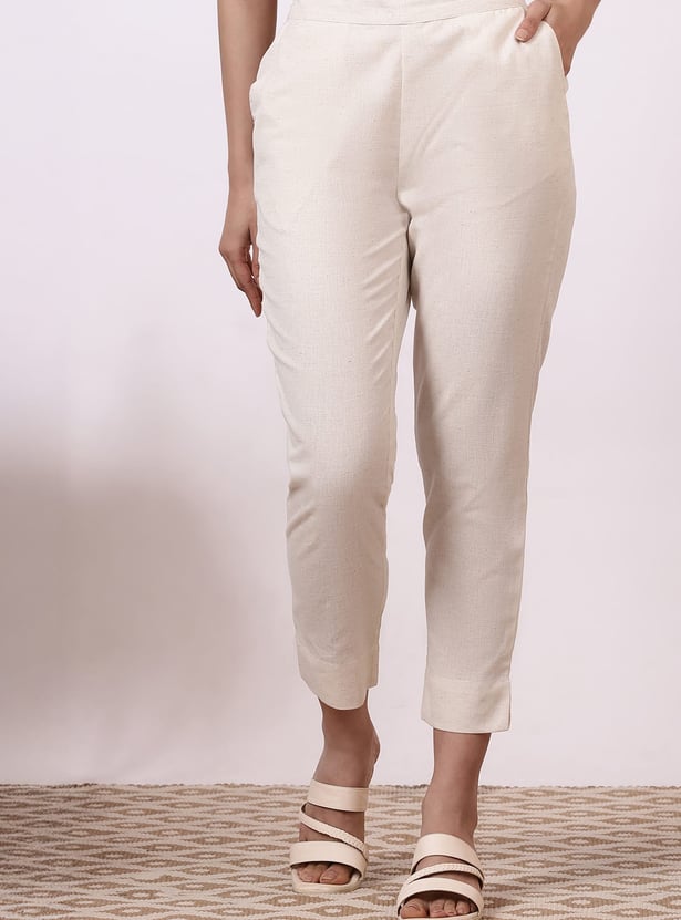 AURELIA Textured Straight Pants