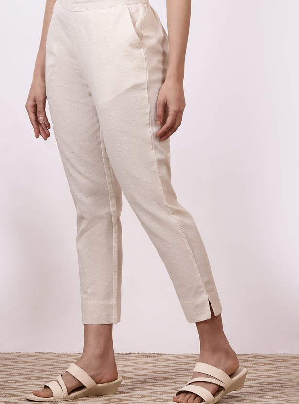 AURELIA Textured Straight Pants