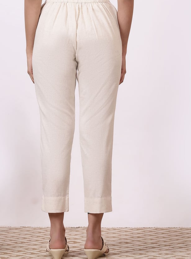 AURELIA Textured Straight Pants