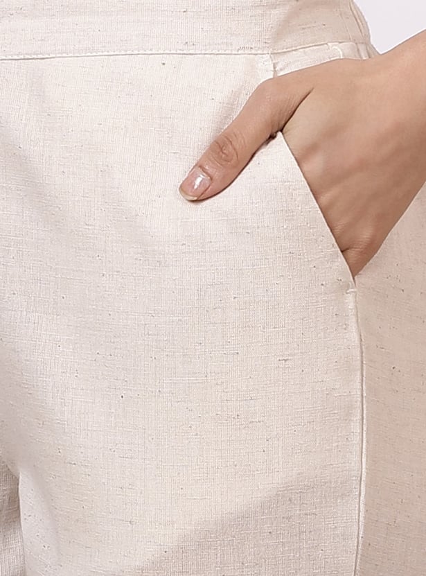 AURELIA Textured Straight Pants