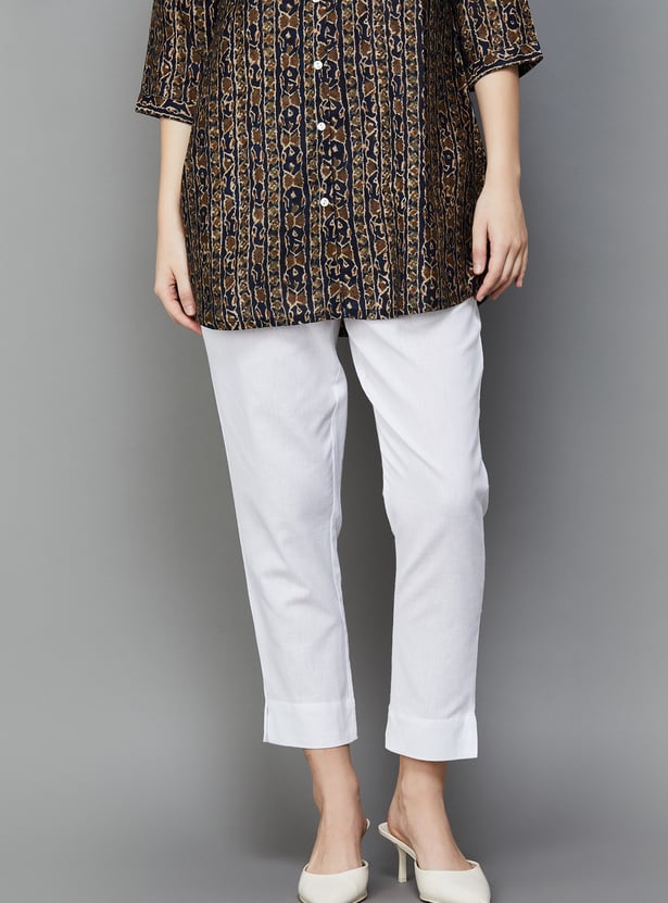 AURELIA Solid Straight Pants