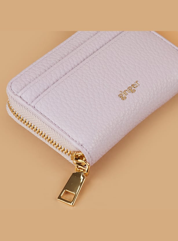 GINGER Textured Zip-Around Wallet