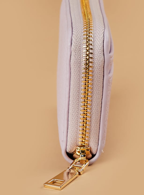 GINGER Textured Zip-Around Wallet