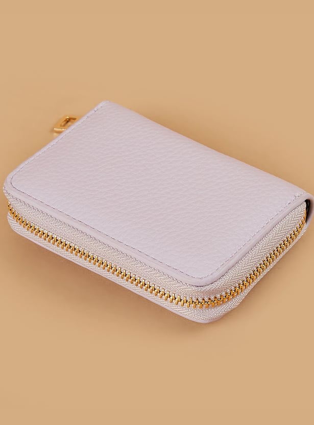 GINGER Textured Zip-Around Wallet