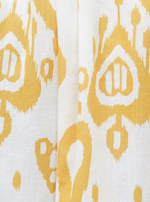 COLOUR ME Ikat Printed Fit & Flared Dress