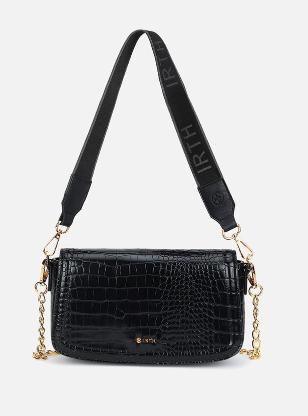 IRTH Sophie Croc-Textured Sling Bag