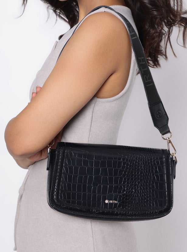 IRTH Sophie Croc-Textured Sling Bag