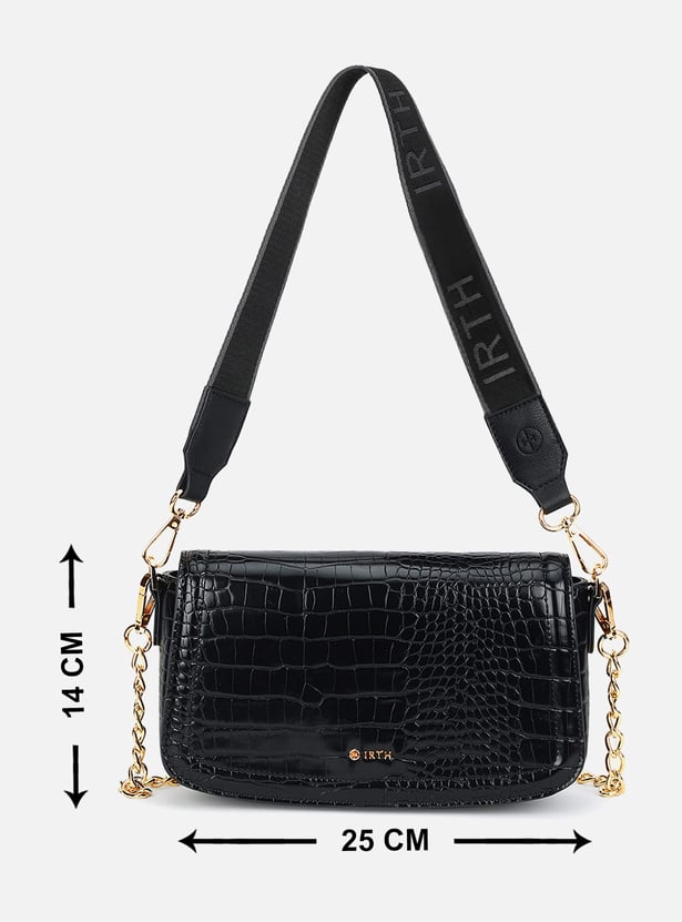 IRTH Sophie Croc-Textured Sling Bag