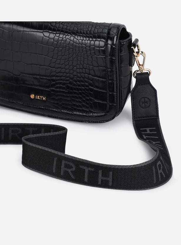 IRTH Sophie Croc-Textured Sling Bag