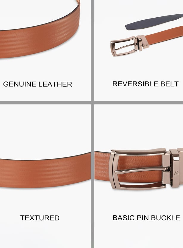 UNITED COLORS OF BENETTON Textured Reversible Belt