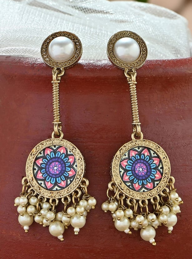 FIDA Drop Earrings with Pearl Embellishments