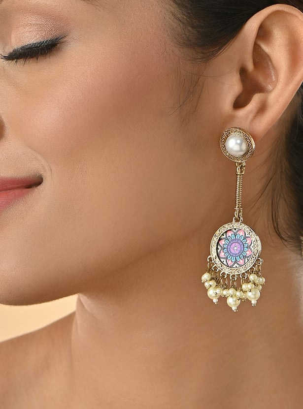 FIDA Drop Earrings with Pearl Embellishments