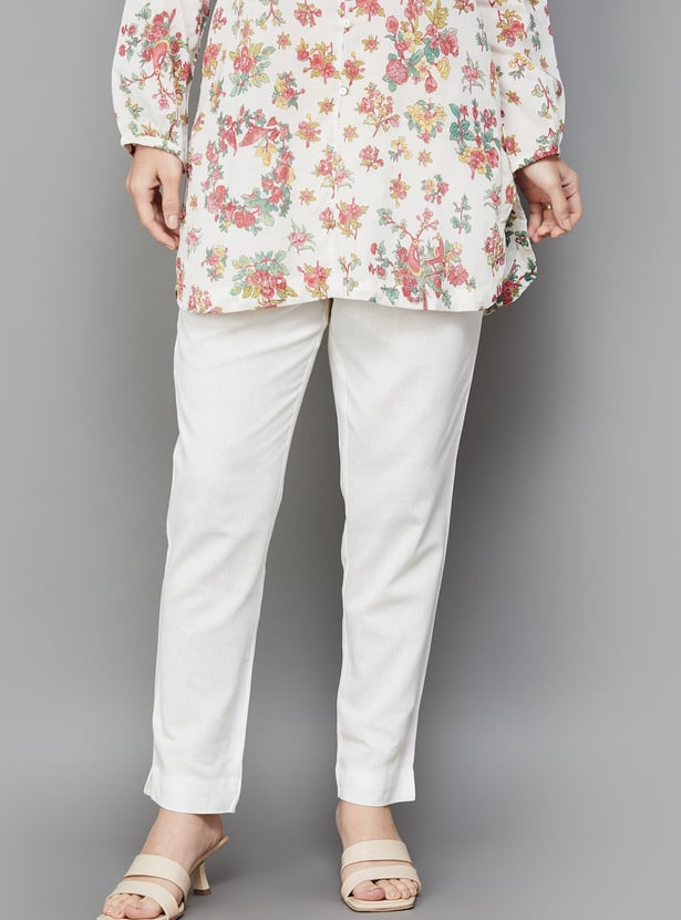 W Solid Straight Pants