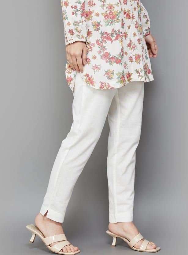 W Solid Straight Pants