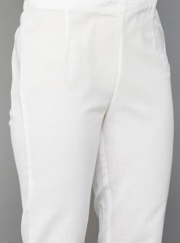 W Solid Straight Pants