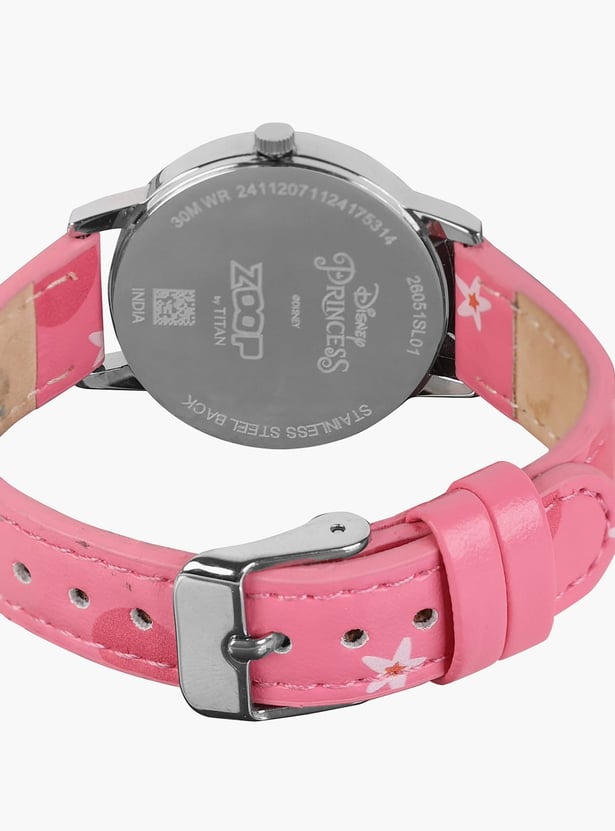 ZOOP Snow White Leather Strap Analog Watch - 26052SL01