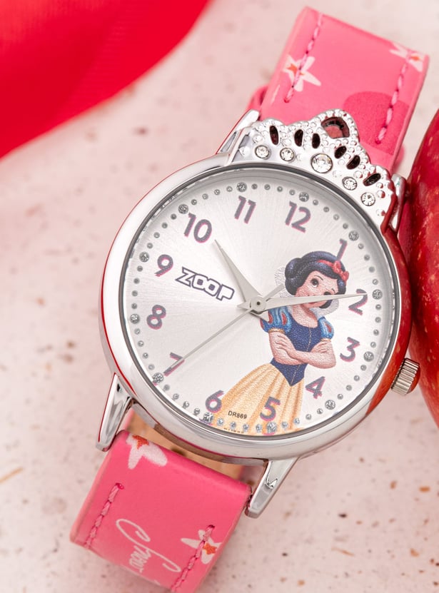 ZOOP Snow White Leather Strap Analog Watch - 26052SL01