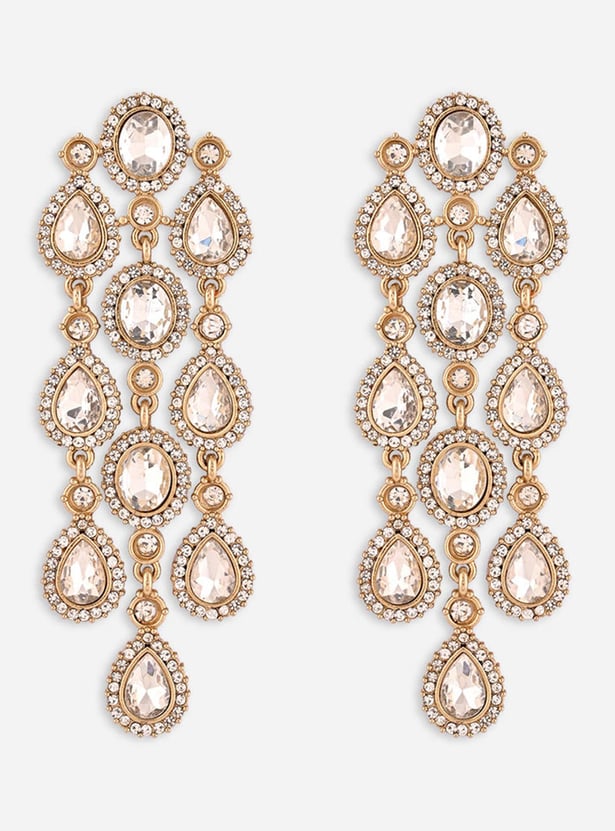 FIDA Stone Embellished Dangler Earrings