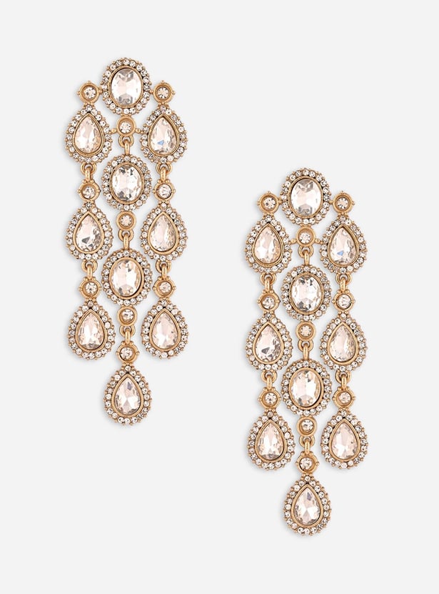 FIDA Stone Embellished Dangler Earrings