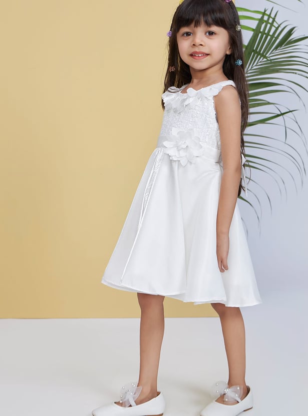 PEPPERMINT Girls Embellished Fit & Flare Dress
