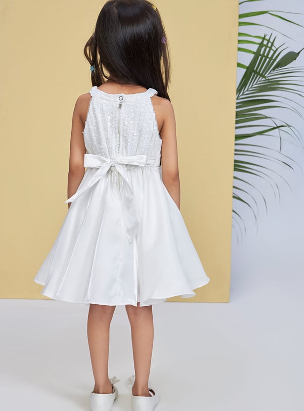 PEPPERMINT Girls Embellished Fit & Flare Dress