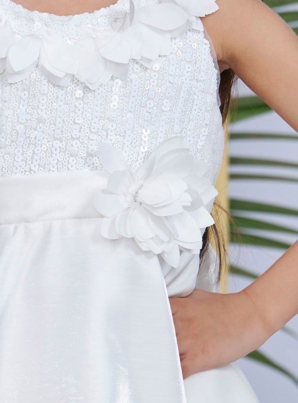 PEPPERMINT Girls Embellished Fit & Flare Dress