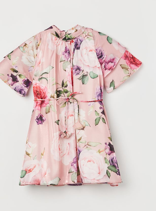 PEPPERMINT Girls Floral Print A-line Dress