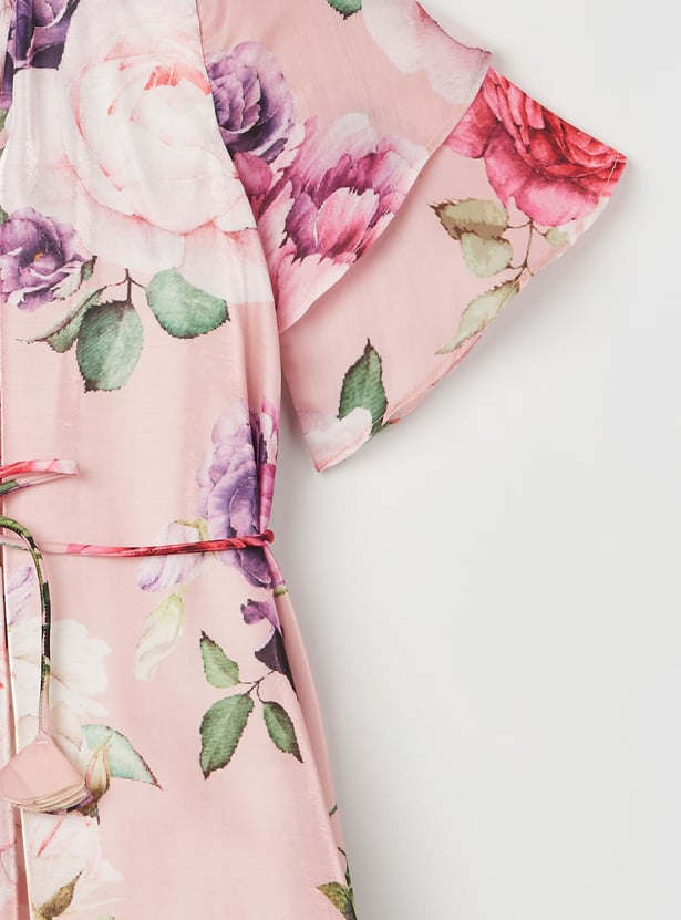 PEPPERMINT Girls Floral Print A-line Dress
