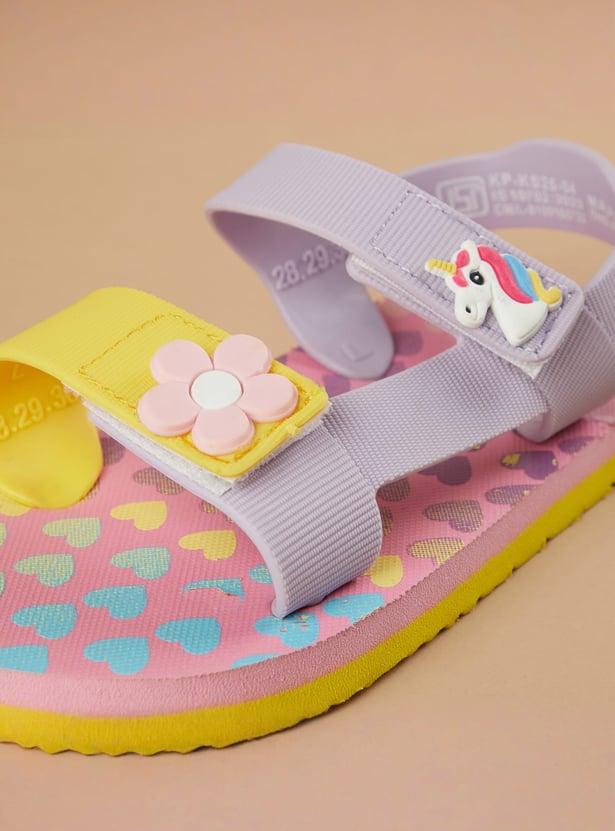 FAME FOREVER Girls Jibit Charm Sandals